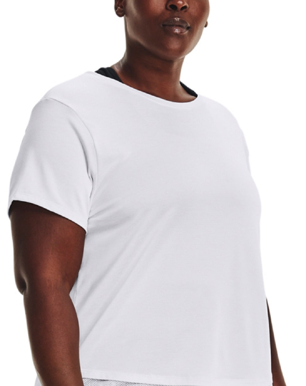Under Armour Women's Tech Layered Look T-Shirt White Size 3XL