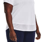 Under Armour Women's Tech Layered Look T-Shirt White Size 3XL