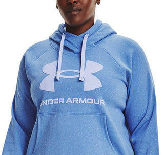 Under Armour Women's Rival Fleece Logo Hoodie Blue Size 1X
