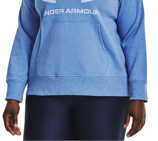 Under Armour Women's Rival Fleece Logo Hoodie Blue Size 1X