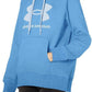 Under Armour Women's Rival Fleece Logo Hoodie Speckled Blue Size 1X