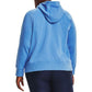 Under Armour Women's Rival Fleece Logo Hoodie Speckled Blue Size 1X