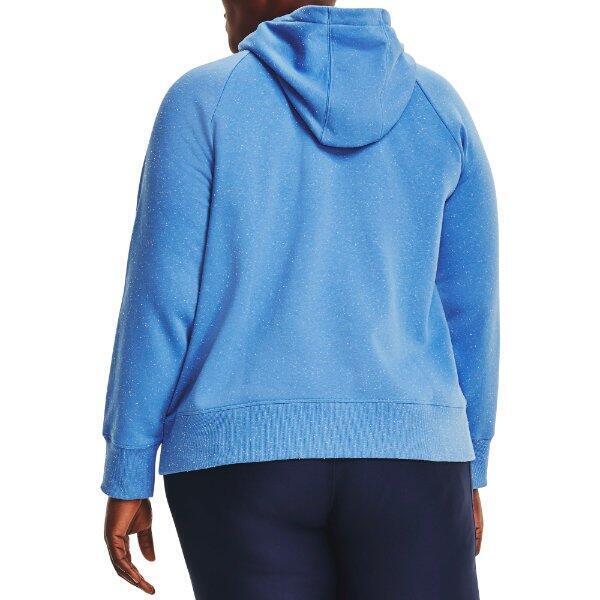 Under Armour Women's Rival Fleece Logo Hoodie Speckled Blue Size 1X