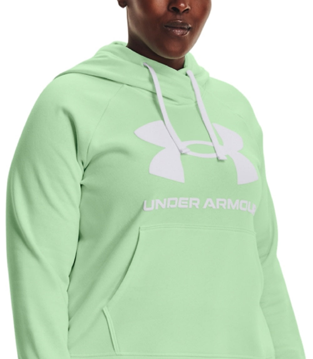Under Armour Women's Ua Rival Fleece Logo Hoodie Green Size XXXL
