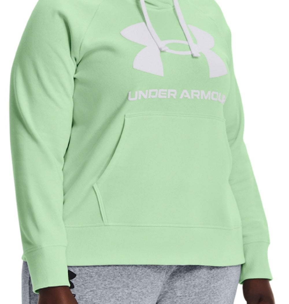 Under Armour Women's Ua Rival Fleece Logo Hoodie Green Size XXXL