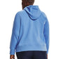 Under Armour Women's Rival Fleece Logo Hoodie Blue Size 2X
