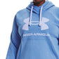 Under Armour Women's Rival Fleece Logo Hoodie Blue Size 2X