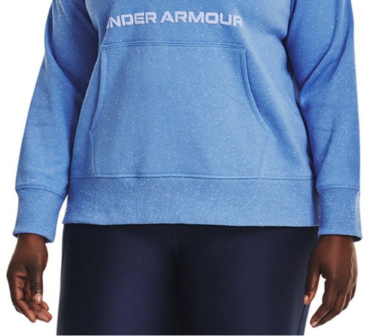 Under Armour Women's Rival Fleece Logo Pullover Hoodie Blue Size 3X