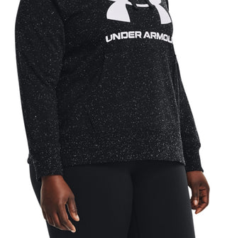 Under Armour Women's Ua Rival Fleece Logo Hoodie Black Size 2X
