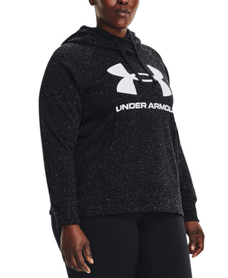 Under Armour Women's Ua Rival Fleece Logo Hoodie Black Size 2X