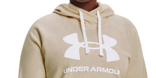 Under Armour Women's Plus Ua Rival Fleece Logo Hoodie White Size 1X