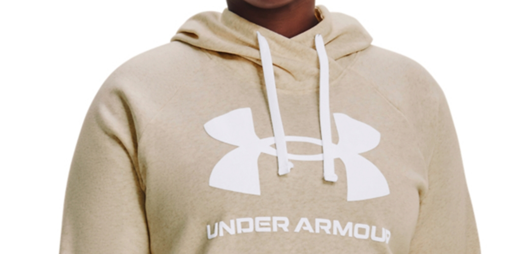 Under Armour Women's Ua Rival Fleece Logo Hoodie White Size 3X