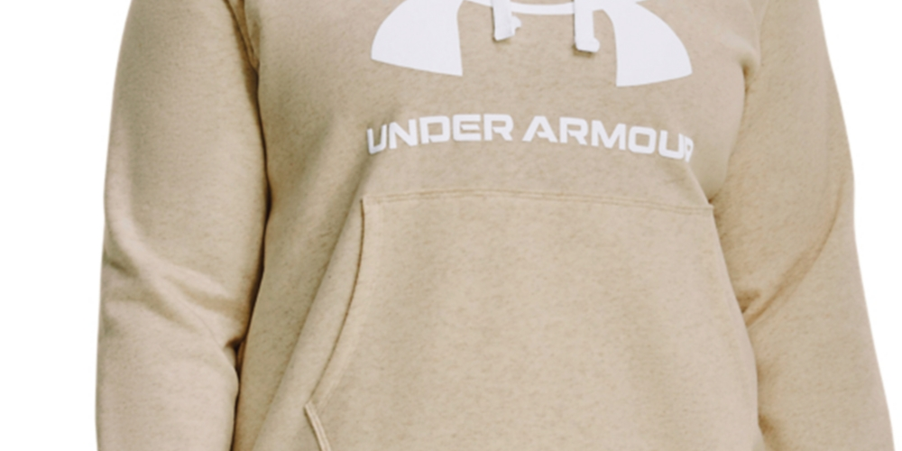 Under Armour Women's Ua Rival Fleece Logo Hoodie White Size 3X