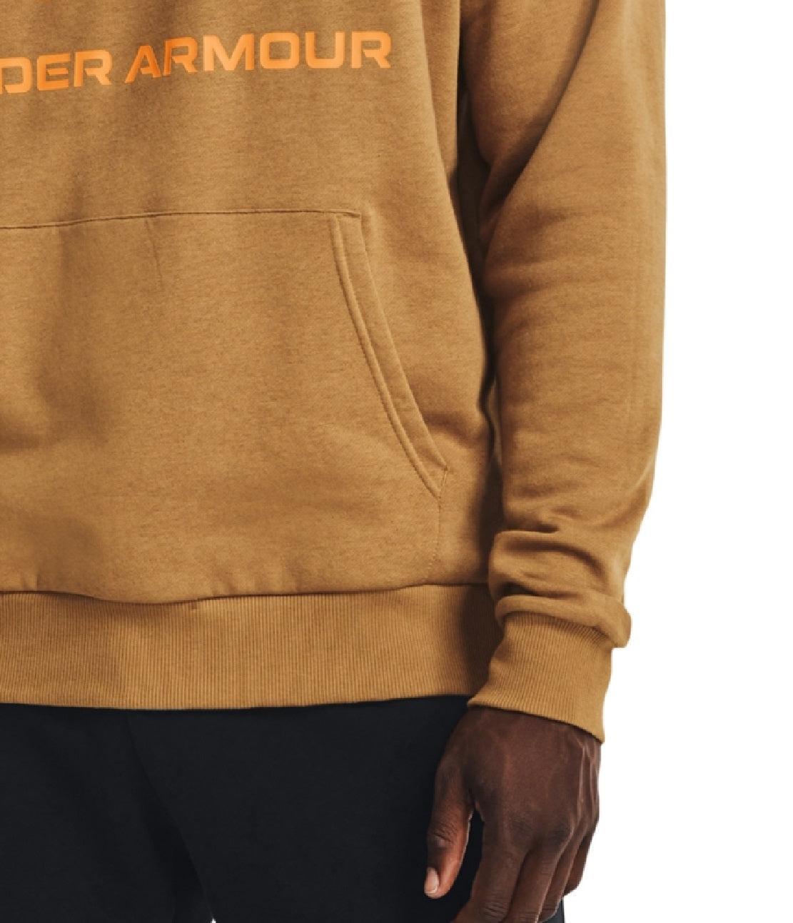 Under Armour Men's Rival Fleece Big Logo Hoodie Brown Size XX-Large