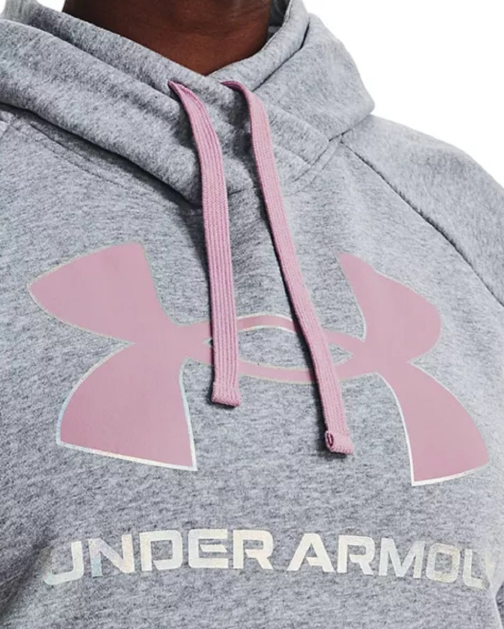 Under Armour Women's Rival Fleece Hoodie Gray Size 1X