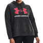 Under Armour Women's Rival Fleece Big Logo Fill Hoodie Gray Size 2X