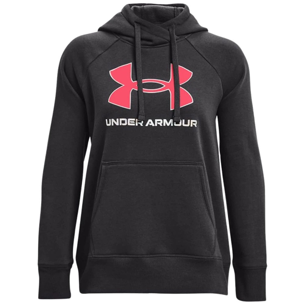 Under Armour Women's Rival Fleece Big Logo Fill Hoodie Gray Size 2X