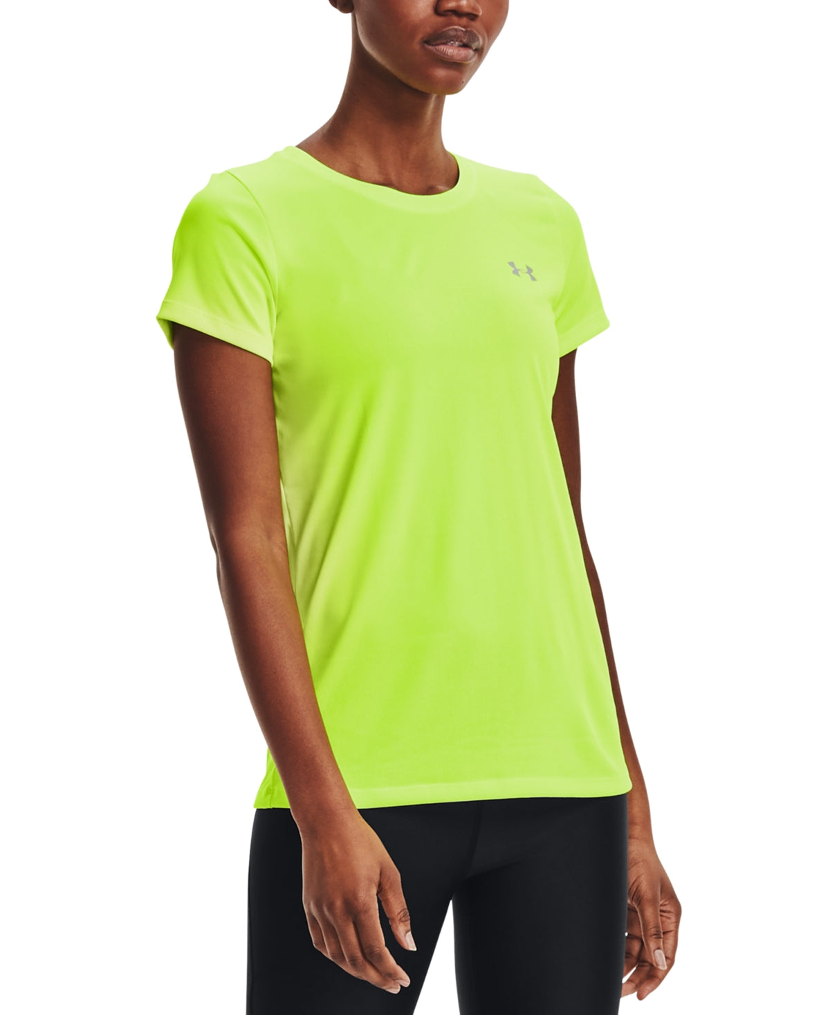 Under Armour Women's Tech Crew Neck T-Shirt Yellow Size Medium