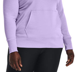 Under Armour Women's Rival Fleece Logo Hoodie Purple Size 2X
