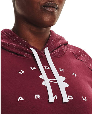 Under Armour Women's Rival Fleece Logo Hoodie Red Size 1X