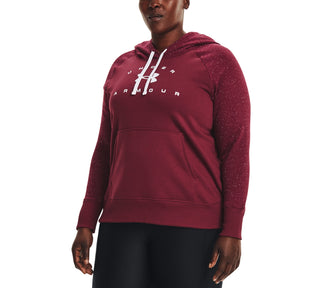 Under Armour Women's Rival Fleece Logo Hoodie Red Size 2X
