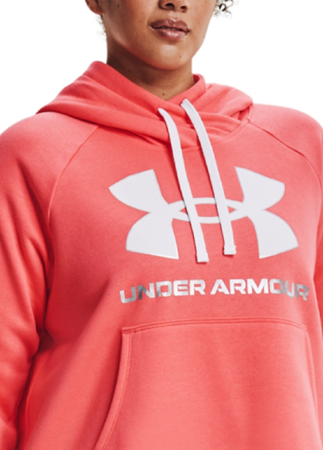 Under Armour Women's Rival Fleece Hoodie Orange Size 1X