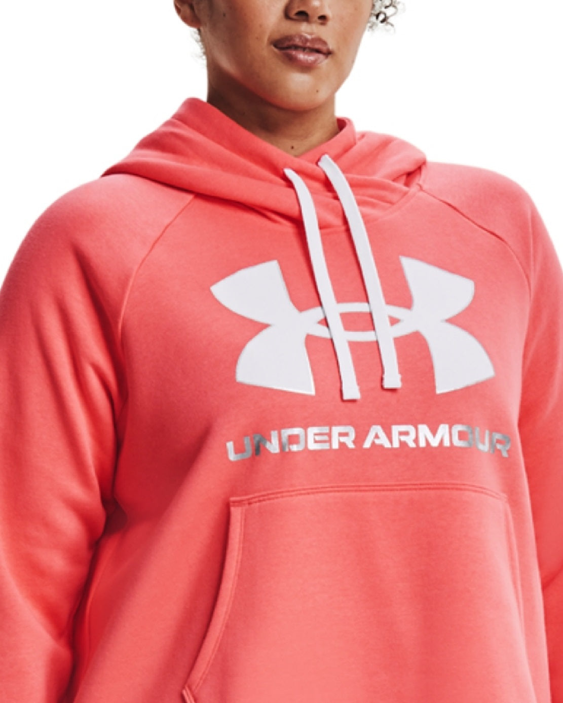 Under Armour Women's Rival Fleece Hoodie Orange Size 2X