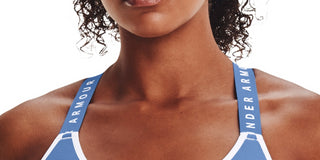 Under Armour Women's Heatgear U Back Impact Sports Bra Blue Size Medium