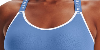 Under Armour Women's Heatgear U Back Impact Sports Bra Blue Size Medium