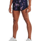 Under Armour Women's Fly By Printed Shorts Blue Size Large