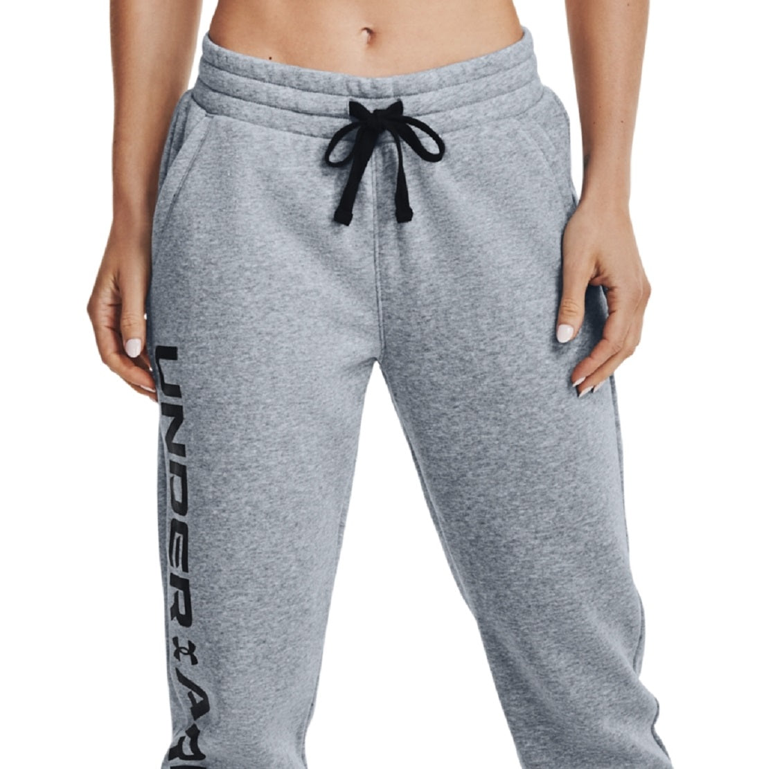 Under Armour Women's Rival Fleece Logo Joggers Gray Size Small
