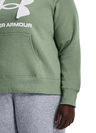 Under Armour Women's Rival Fleece Logo Hoodie Green Size 2X