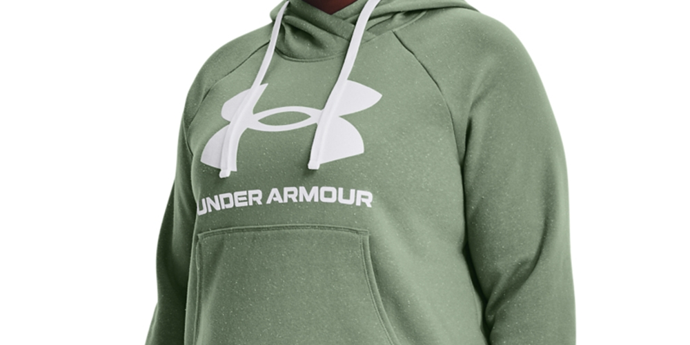 Under Armour Women's Rival Fleece Logo Hoodie Green Size 3X