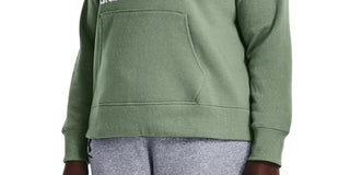 Under Armour Women's Rival Fleece Logo Hoodie Green Size 3X