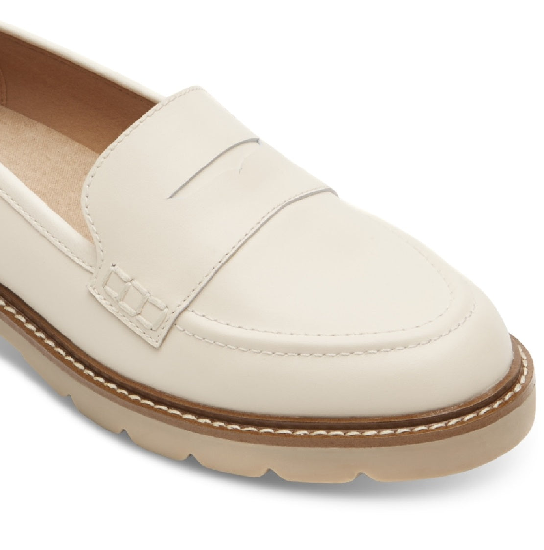 Rockport Women's Kacey Penny Loafer Flats White Size 8.5 M