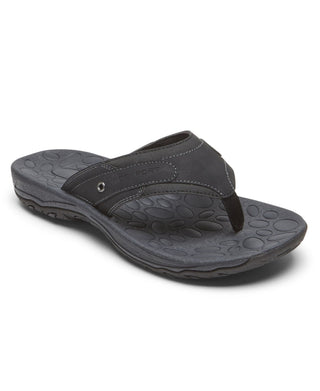 Rockport Men's Hayes Thong Sandals Black Size 11.5 M