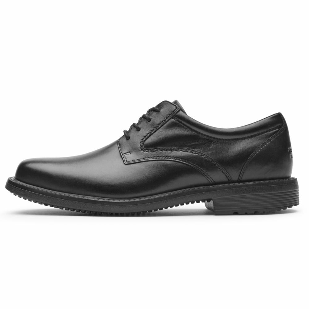 Rockport Men's Sl2 Plain Toe Lace up Shoes Black Size 9.5M