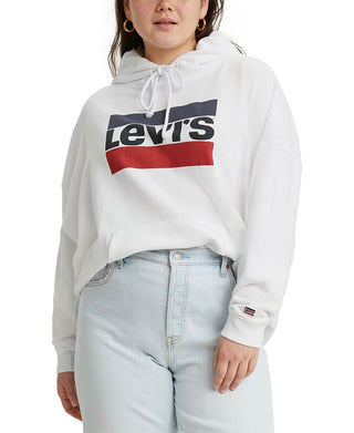 Levi's Women's Logo Hoodie White Size 2X