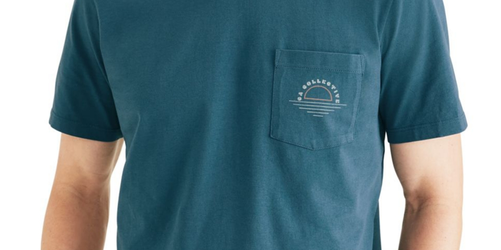 Dockers Men's Slim Fit Pocket Graphic T-Shirt Blue Size XX-Large