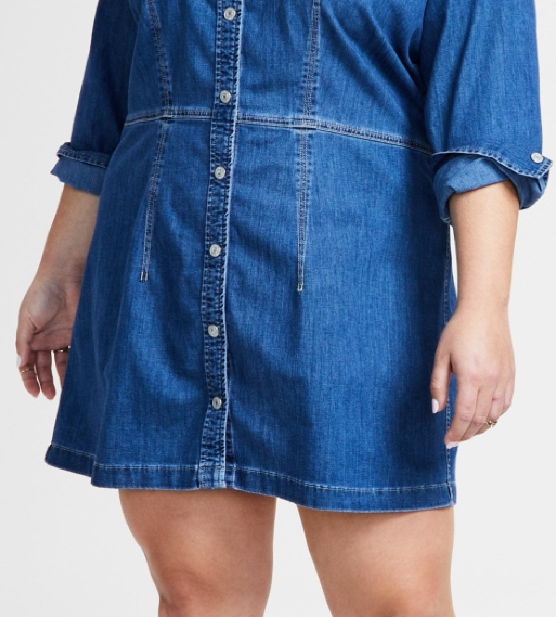 Levi's Women's Ellie Button Down Denim Dress Blue Size 2X