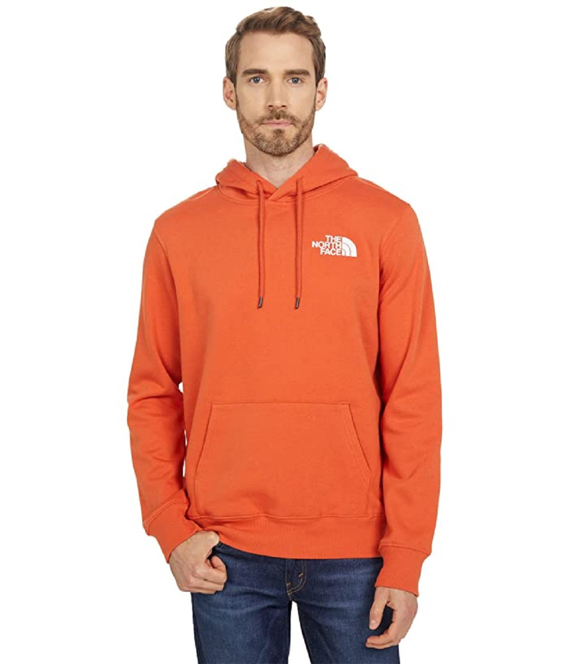 The North Face Men's Box Long Sleeve Hoodie Orange Size XX-Large