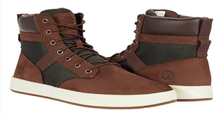 Timberland Men's Davis Square Leather Fabric Boot Brown Size 7.5 M