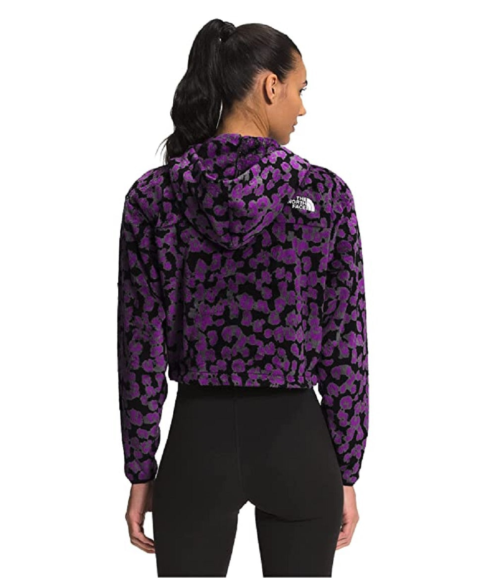 The North Face Women's Printed Osito 1/4 Zip Hoodie Purple Size X-Small