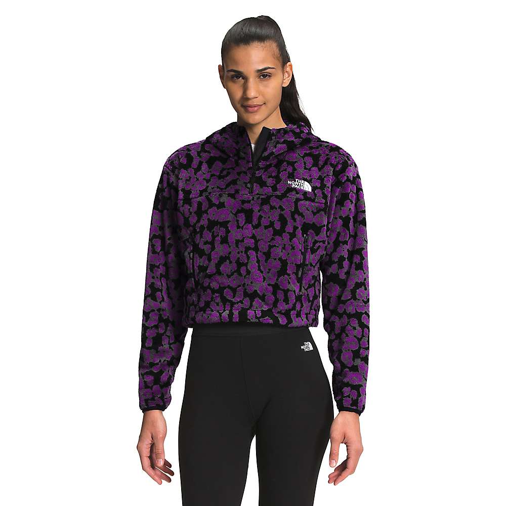 The North Face Women's Printed Osito 1/4 Zip Hoodie Purple Size X-Small