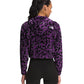 The North Face Women's Printed Osito 1/4 Zip Hoodie Purple Size X-Large