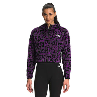 The North Face Women's Printed Osito 1/4 Zip Hoodie Purple Size X-Large