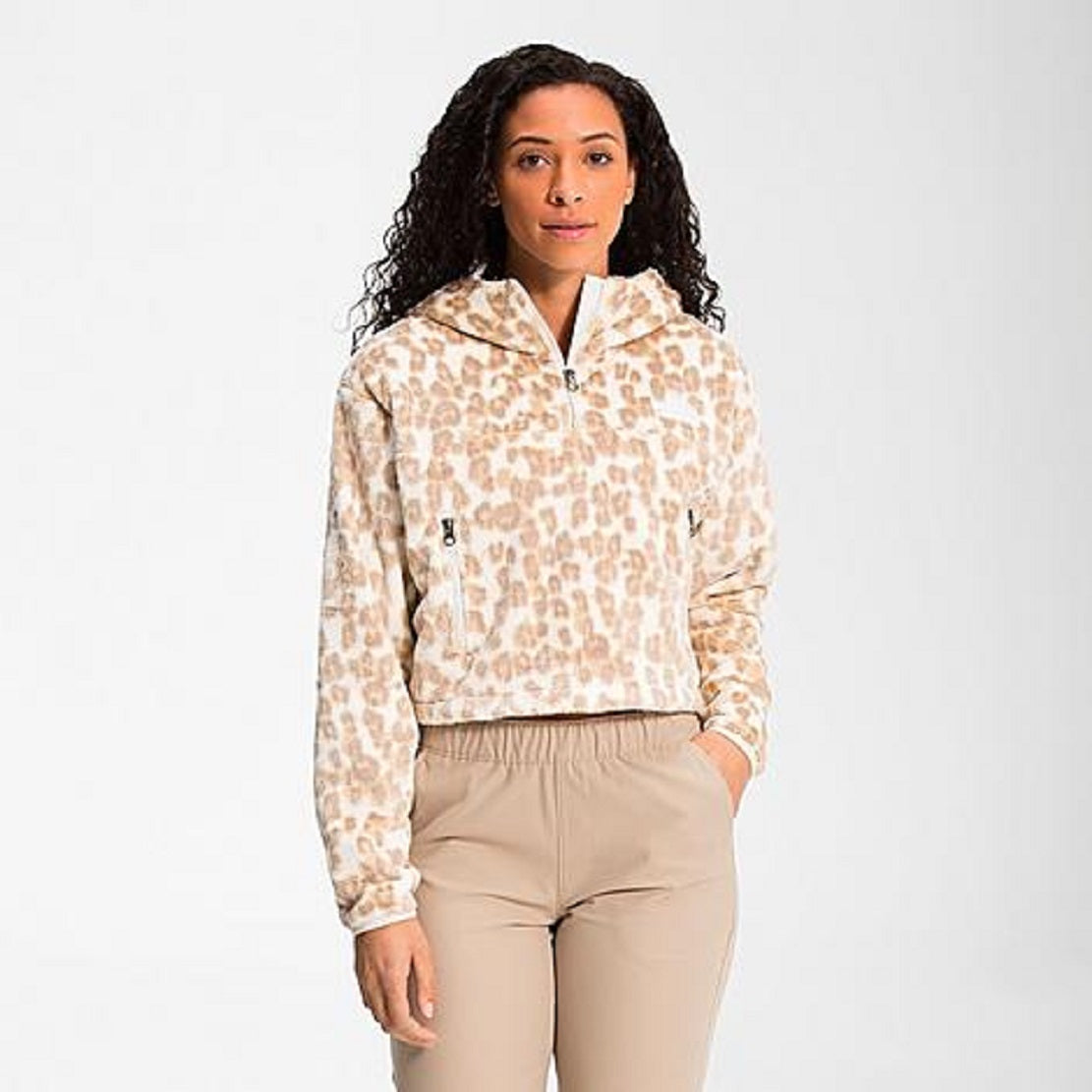 The North Face Women's Printed Osito Quarter Zip Hoodie White Size Medium