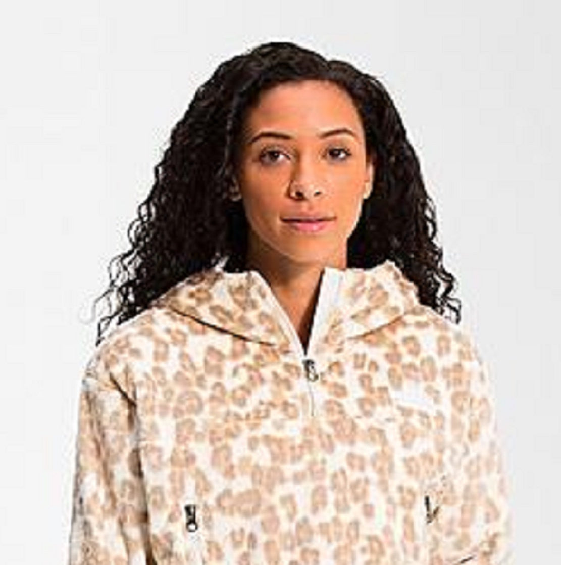 The North Face Women's Printed Osito Quarter Zip Hoodie White Size Medium