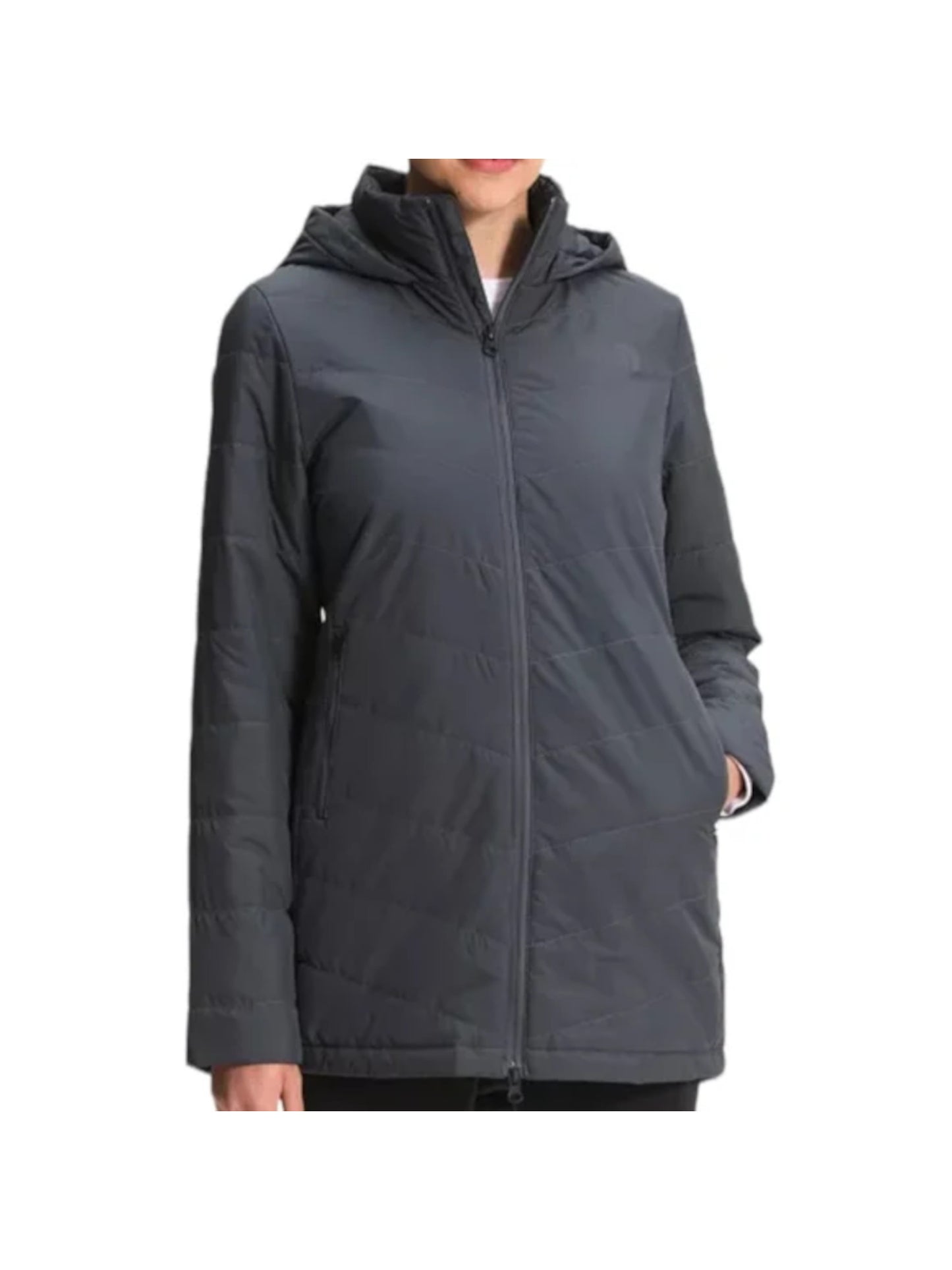 The North Face Women's Zippered Water Resistant Hooded Coat Gray Size Large