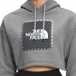 The North Face Women's Crop Graphic Hoodie Gray Size Medium